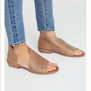 Free People Mont Blanc cutaway d'orsay distressed leather sandals